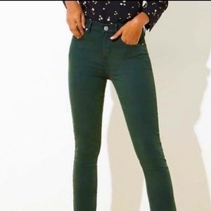 LOFT stretch leggings pants 33 or 16 green